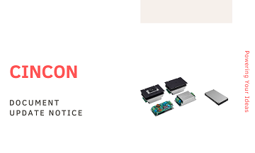 Cincon Document Update Notice