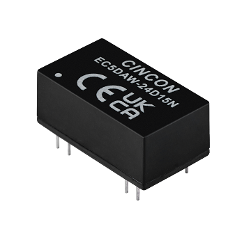 Cincon Releases EC5DAW Series, New 10W 4:1 Input Range Compact Size DIP-16 Package DC-DC Converter
