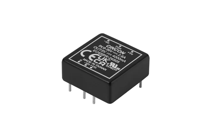 EC4SBW 20Watts 4:1 Input Range 1x1 Inch Isolated DC-DC Converter