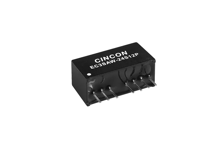 EC3SAW 3Watts 4:1 Input Range SIP-8 Regulated DC-DC Converter