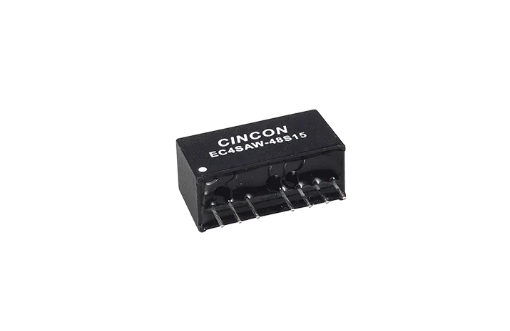 EC4SAW 5-6Watts 4:1 Input Range SIP-8 Regulated DC-DC Converter