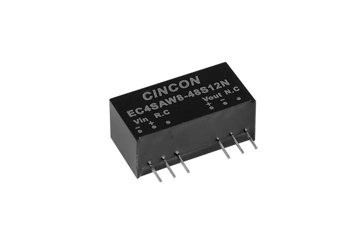 EC4SAW8 6Watts 8:1 Input Range SIP-8 Regulated DC-DC Converter