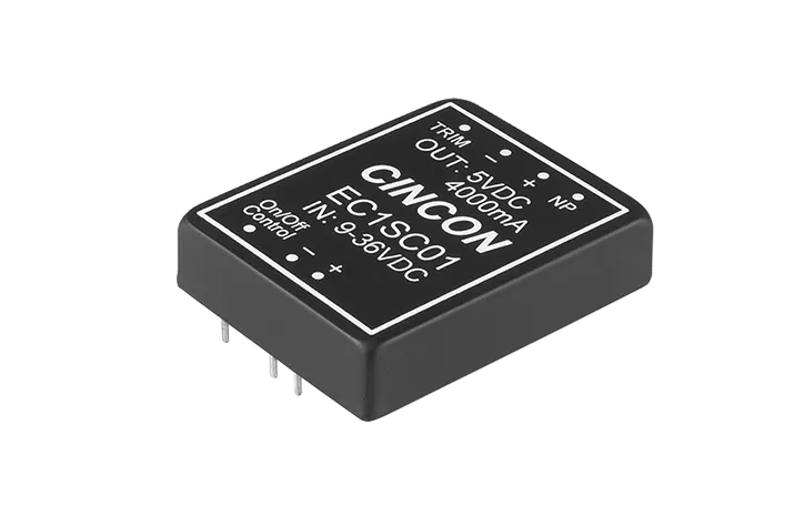 EC1SC 20Watts 4:1 Input Range 2＂x1.6＂ Isolated DC-DC Converter