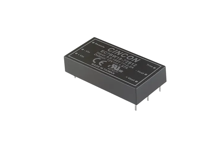 EC7BW18 20Watts 18:1 Ultra-wide Input 2＂x1＂ DC-DC CONVERTER