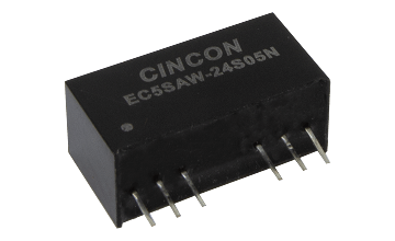 EC5SAW 6.6-10Watts 4:1 Input Range SIP-8 Regulated DC-DC Converter