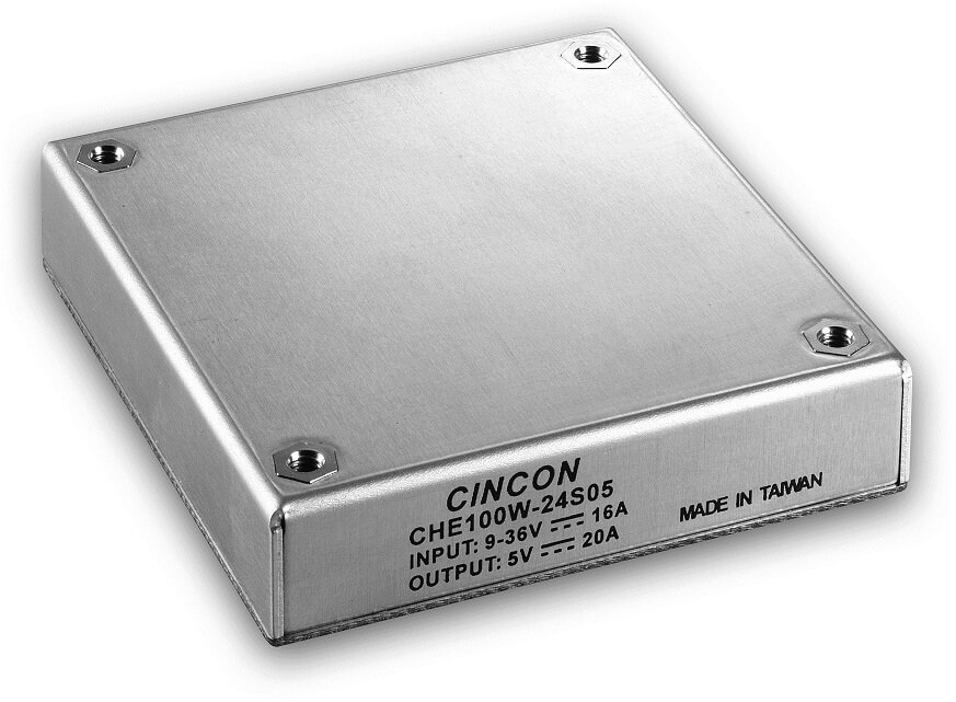 CHE100W 82.5-100Watts 4:1 Input Range Half Brick DC-DC Converter