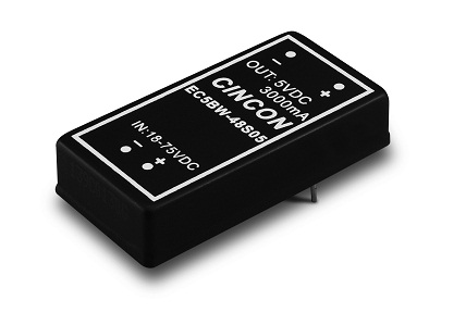 EC5BW 15Watts 4:1 Input Range 2＂x1＂ Isolated DC-DC Converter