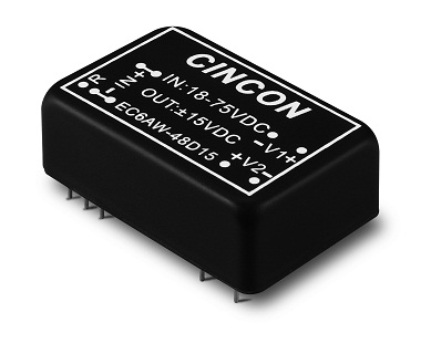 EC6AW 8Watts 4:1 Input Range DIP-24 Railway DC-DC Converter