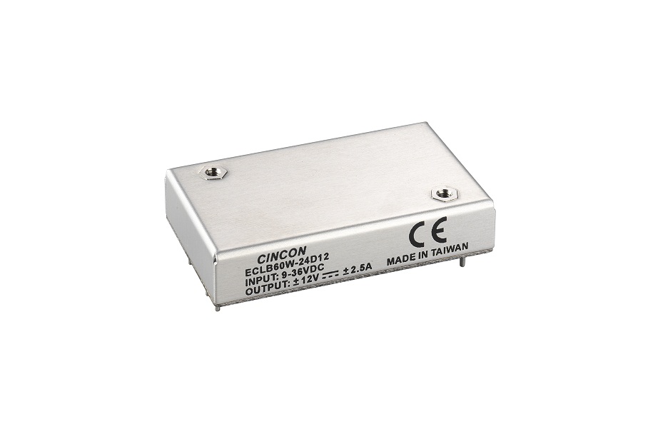 ECLB60W 60Watts 4:1 Input Range 2＂x1.2＂ Isolated DC-DC Converter