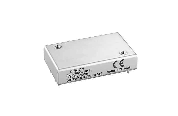 ECLB60W 60Watts 4:1 Input Range 2＂x1.2＂ Isolated DC-DC Converter