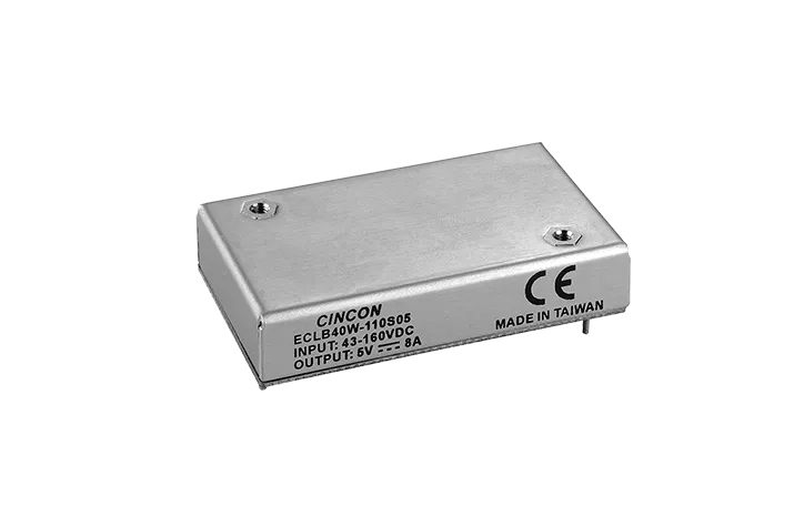 ECLB40W-110 40Watts 43-160VDC 4:1 Input 2＂x1.2＂ Railway DC-DC Converter