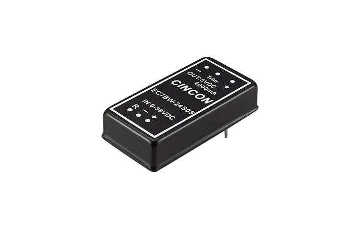 EC7BW 20Watts 4:1 Input Range 2＂x1＂ Railway DC-DC Converter