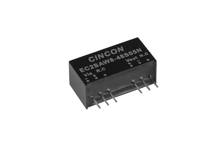 EC2SAW8 2Watts 8:1 Input Range SIP-8 Regulated DC-DC Converter