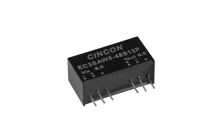 EC3SAW8 3Watts 8:1 Input Range SIP-8 Regulated DC-DC Converter